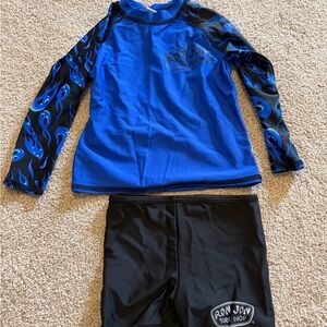 Ron Jon Kids' Blue and Black Rash Guard Set